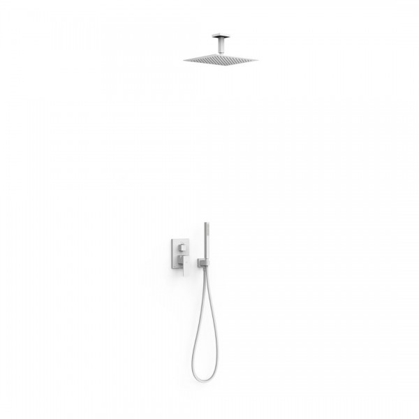 Tres Cuadro zestaw prysznicowy podtynkowy deszczownica 30 cm biały mat 00628003BM