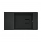 Franke Fresno FSG 611 zlewozmywak 87,7x49,5 cm odwracalny Fragranit+ czarny mat 114.0721.148