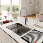 Franke Masterpiece pull-out spray bateria kuchenna z wyciąganą wylewką stal szlachetna 115.0711.554