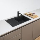 Franke Centro CNG 611-78 TL zlewozmywak 78x50 cm komora z prawej Fragranit+ czarny mat 114.0693.564