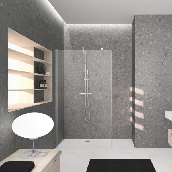 Novellini Kali H ścianka wolnostojąca Walk-in 100 cm KALIH1001B