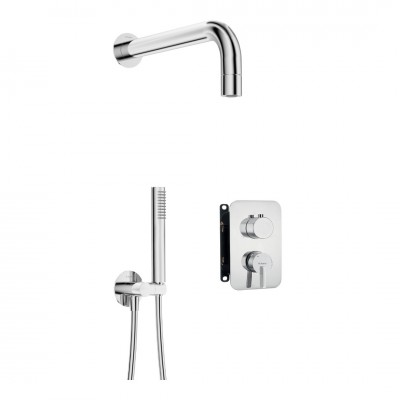 Deante Silia zestaw prysznicowy podtynkowy chrom BXYZ0QSM