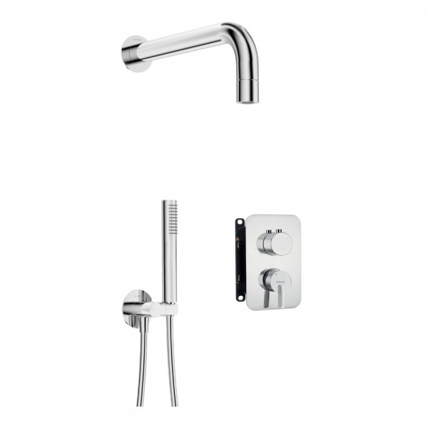 Deante Silia zestaw prysznicowy podtynkowy chrom BXYZ0QSM