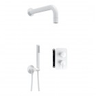 Deante Silia zestaw prysznicowy podtynkowy biały mat BXYZAQSM