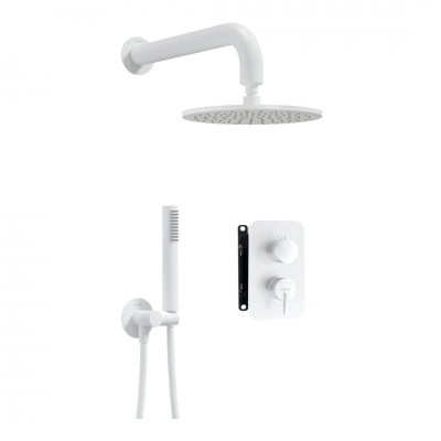 Deante Silia zestaw prysznicowy podtynkowy biały mat BXYYAQSM