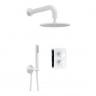 Deante Silia zestaw prysznicowy podtynkowy biały mat BXYYAQSM