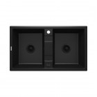 Deante Eridan zlewozmywak granitowy 86x50 cm czarny mat ZQE N203
