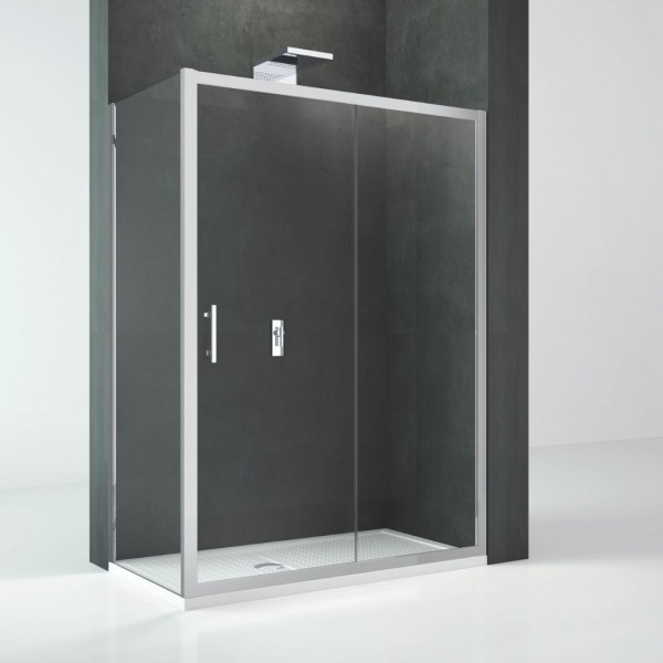 Novellini Kali 2P+F kabina prysznicowa prostokątna 100x80 cm KALI2P941B+KALIF781B