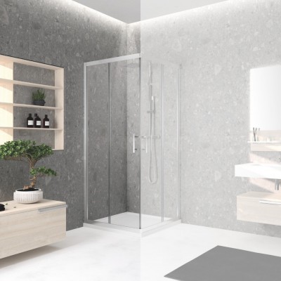 Novellini Kali A drzwi prysznicowe 70 cm część 1/2 srebrne KALIA66L-1B