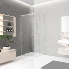 Novellini Kali A drzwi prysznicowe 70 cm część 1/2 srebrne KALIA66L-1B