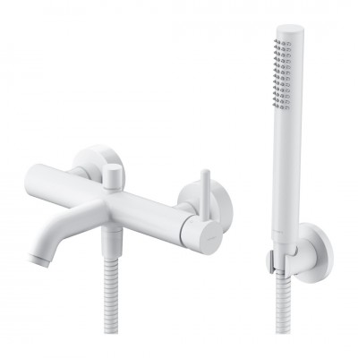 Omnires Y bateria wannowa ścienna biały mat Y1231WM