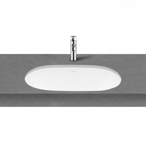 Oltens Gapa umywalka 56x41 cm podblatowa owalna biała 40105000