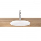 Oltens Gapa umywalka 56x41 cm podblatowa owalna biała 40105000