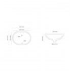 Oltens Gapa umywalka 56x41 cm podblatowa owalna biała 40105000