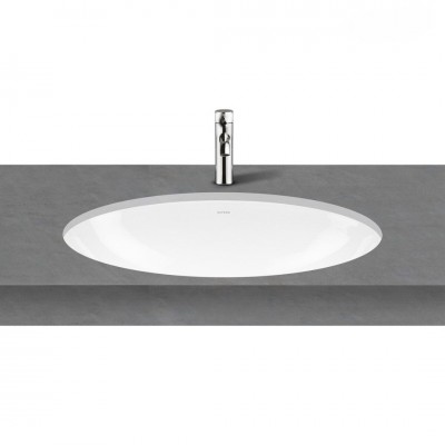 Oltens Gapa umywalka 61x41 cm podblatowa owalna biała 40104000