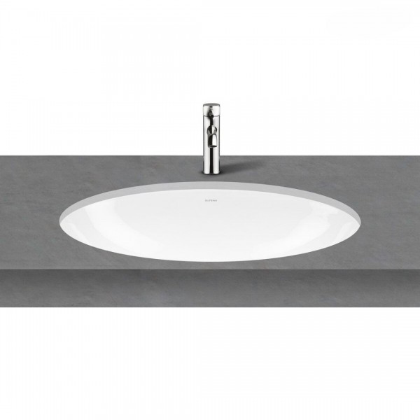 Oltens Gapa umywalka 61x41 cm podblatowa owalna biała 40104000