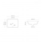 Oltens Drammen umywalka 48x36,5 cm podblatowa prostokątna biała 40106000