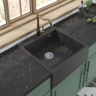 Deante Eridan zlewozmywak granitowy 61x60 cm grafit metalik ZQE_G10K