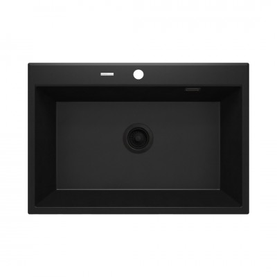 Deante Eridan zlewozmywak granitowy 70x52 cm czarny mat ZQE N103