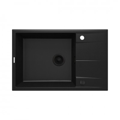 Deante Eridan zlewozmywak granitowy 78x50 cm odwracalny czarny mat ZQE N11B