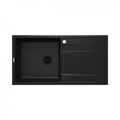 Deante Eridan zlewozmywak granitowy 100x52 cm odwracalny czarny mat ZQE N713