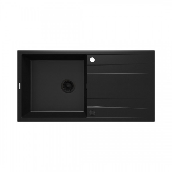 Deante Eridan zlewozmywak granitowy 100x52 cm odwracalny czarny mat ZQE N713