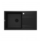 Deante Eridan zlewozmywak granitowy 86x50 cm odwracalny czarny mat ZQE N113
