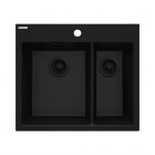 Deante Eridan zlewozmywak granitowy 60x52 cm czarny mat ZQE N503