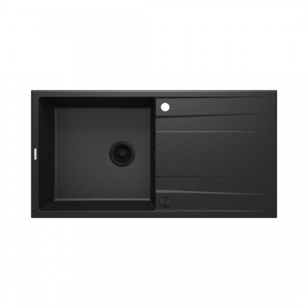 Deante Eridan zlewozmywak granitowy 100x52 cm odwracalny grafitowy metalik ZQE G713