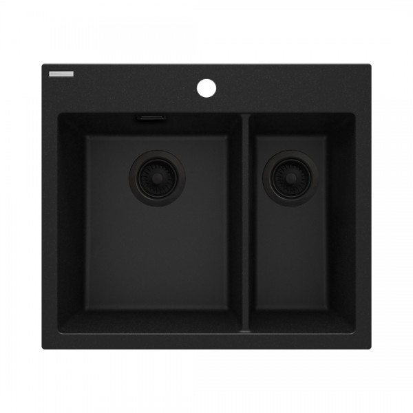 Deante Eridan zlewozmywak granitowy 60x52 cm grafitowy metalik ZQE G503