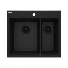 Deante Eridan zlewozmywak granitowy 60x52 cm grafitowy metalik ZQE G503