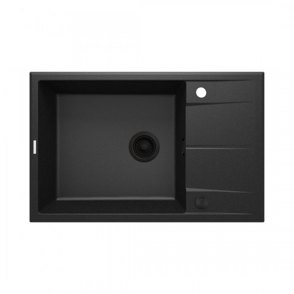 Deante Eridan zlewozmywak granitowy 78x50 cm odwracalny grafitowy metalik ZQE G11B