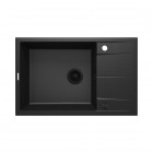 Deante Eridan zlewozmywak granitowy 78x50 cm odwracalny grafitowy metalik ZQE G11B