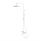 Omnires Y zestaw wannowy ścienny termostatyczny deszczownica 25 cm biały mat Y1234WM