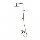 Omnires Y zestaw wannowy ścienny termostatyczny deszczownica 25 cm miedź połysk Y1234CP