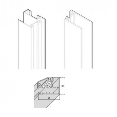 Novellini Brera Lite zestaw montażowy drzwi do wnęki chrom SAN1GPN-K