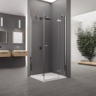 Novellini Brera Lite G+F kabina prysznicowa kwadratowa 70 cm prawa chrom 62453