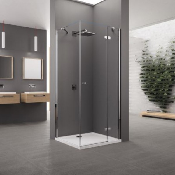 Novellini Brera Lite G+F kabina prysznicowa kwadratowa 70 cm prawa chrom 62453