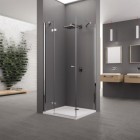 Novellini Brera Lite G+F kabina prysznicowa prostokątna 80x70 cm lewa chrom 62523