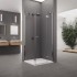 Novellini Brera Lite G+F kabina prysznicowa kwadratowa 70 cm prawa chrom 62453