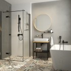 Deante Anemon Bis bateria wannowa czarna BBZ N10M