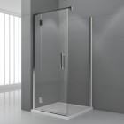 Novellini Modus G+F kabina prysznicowa prostokątna 150x80 cm lewa MODUSGF150LS1K+MODUSF801K