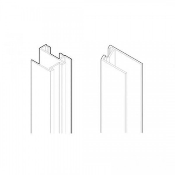 Novellini NH zestaw montażowy drzwi do wnęki srebrny NH1BPN-B