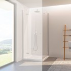 Novellini NH F ścianka prysznicowa 70 cm boczna do drzwi srebrna NHF70-1B