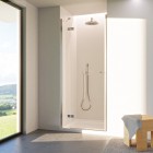 Novellini NH G drzwi prysznicowe 140 cm lewe srebrne NHG140LS-1B