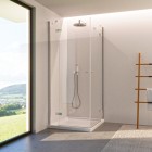 Novellini NH A kabina prysznicowa kwadratowa 70 cm srebrna 62663