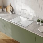 Deante Momi zlewozmywak ceramiczny 78x50 cm biały połysk ZCM_6113