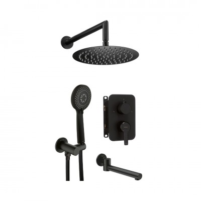 Deante Arnika zestaw wannowo-prysznicowy podtynkowy czarny mat BXYYNQAM