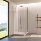 Novellini NH A kabina prysznicowa prostokątna 75x70 cm lewa srebrna 62708