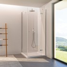 Novellini NH G+F kabina prysznicowa prostokątna 130x80 cm prawa chrom 62798